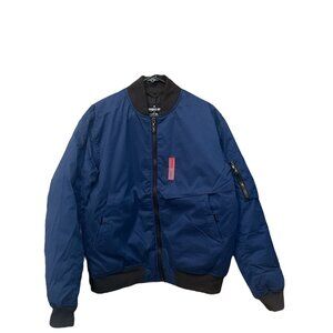 RAW GEAR Rubber Patch Bomber Jacket New/w Tags NAVY